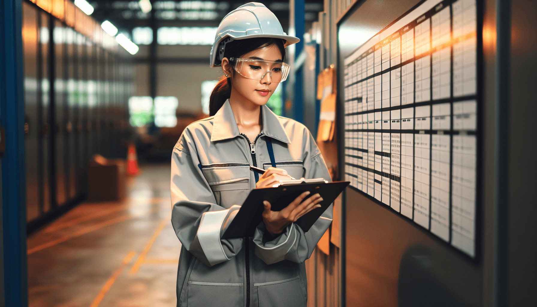 Illustration of automated scheduling software interface with field technicians organized efficiently